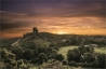 Sunrise at Corfe Castle